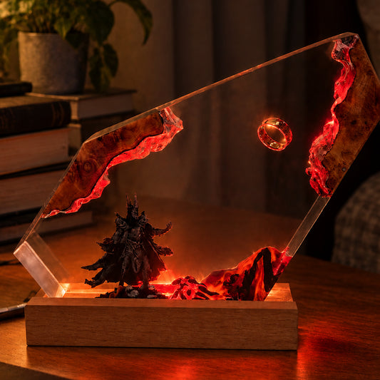 Mağazam LOTR – El Yapımı 3D Reçine LED Gece Lambası